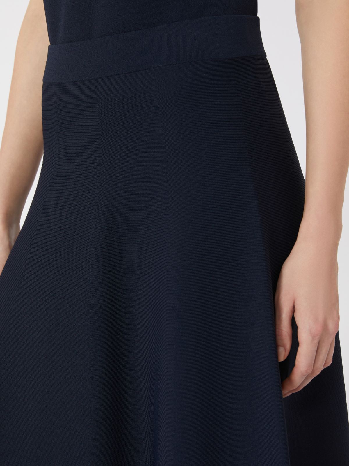 针织半身裙 - 蓝色 - Marina Rinaldi - 4