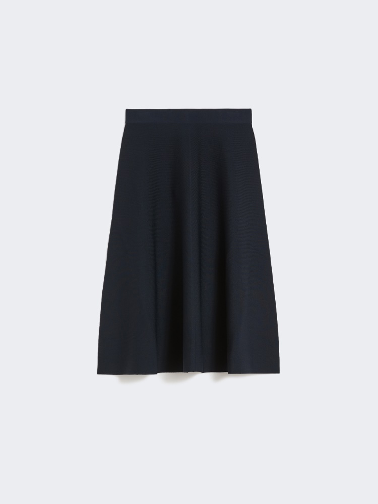 针织半身裙 - 蓝色 - Marina Rinaldi