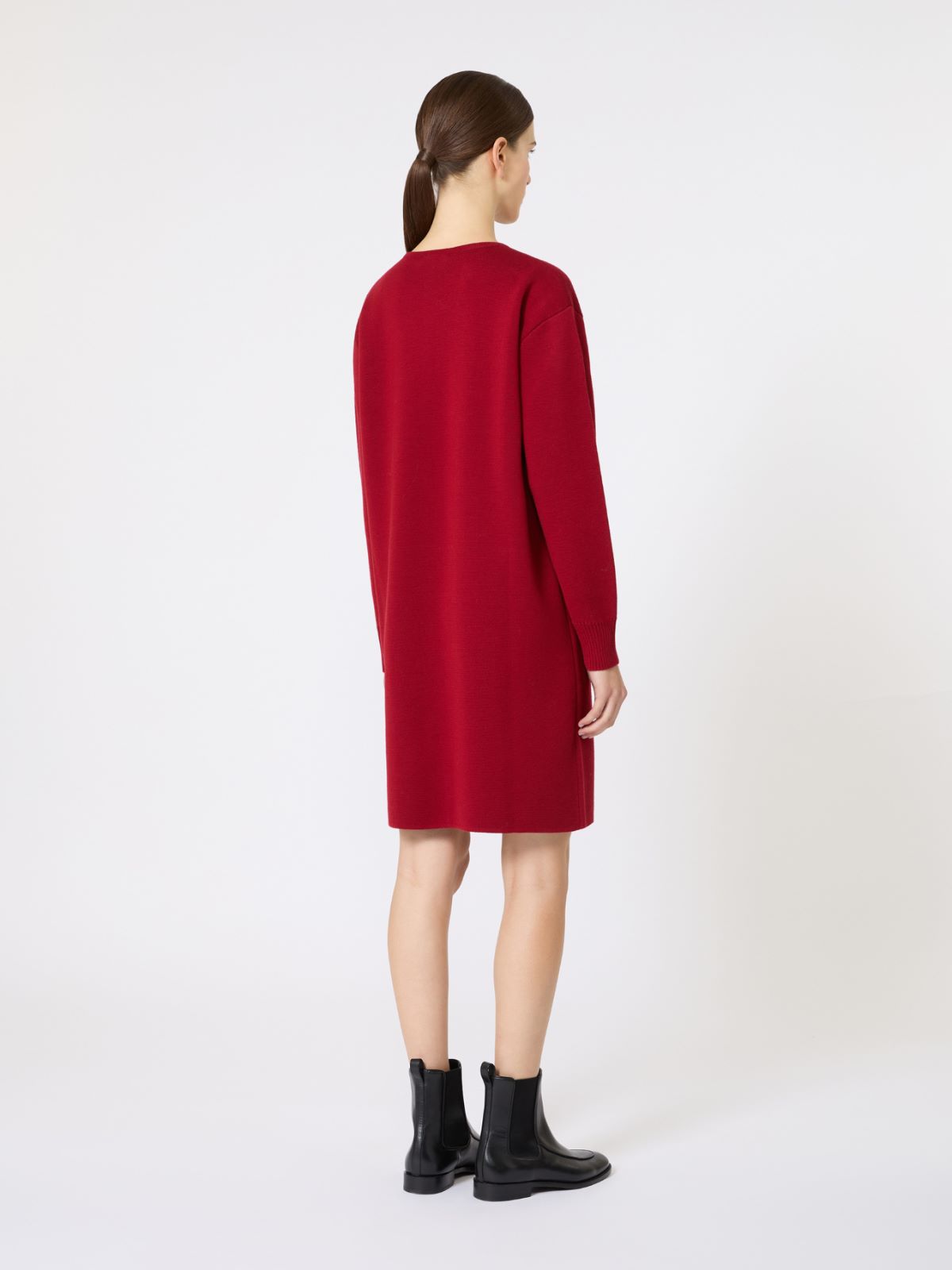 Short wool dress - 紅色 - Marina Rinaldi - 3