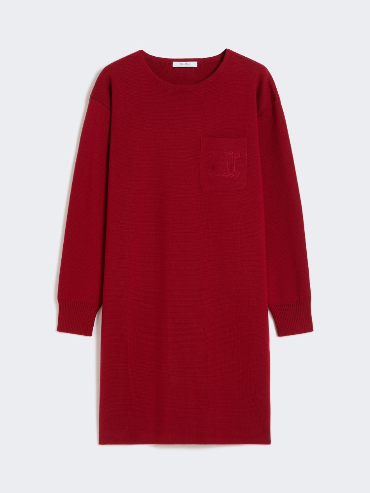 Short wool dress - 紅色 - Marina Rinaldi