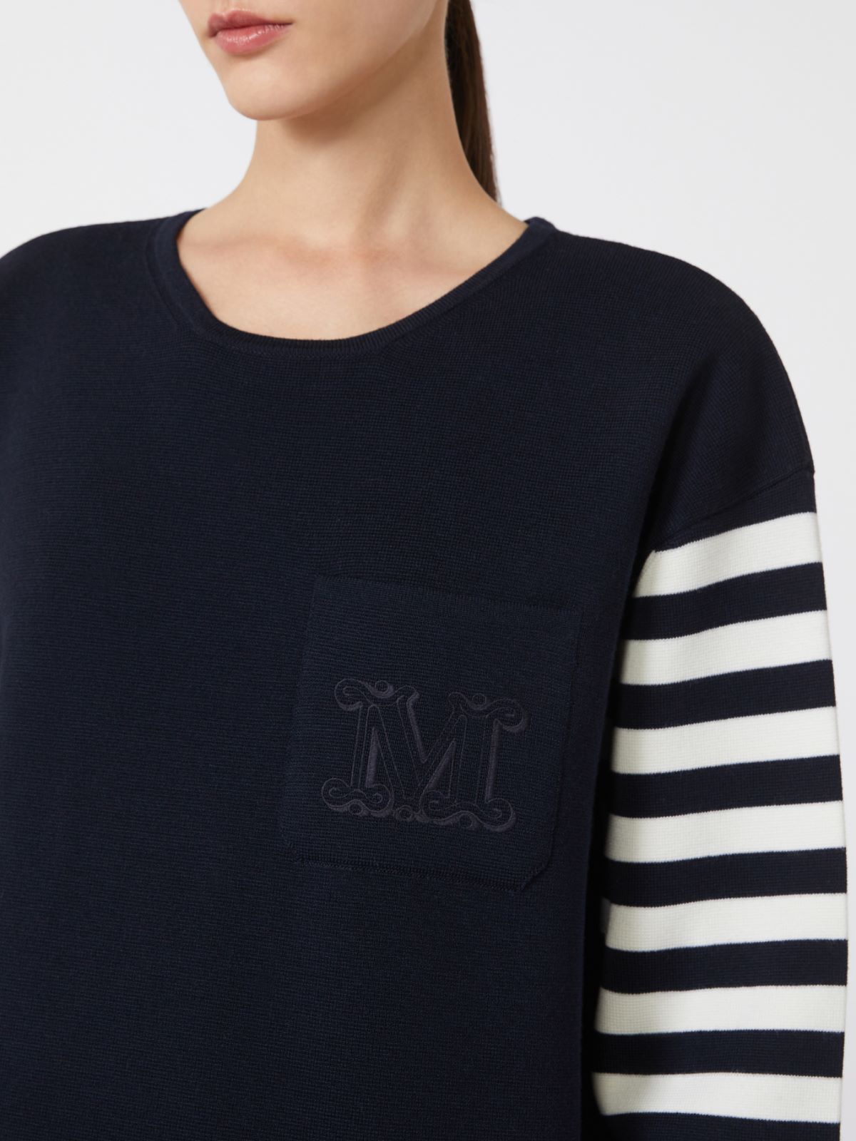 Short wool dress - 蓝色 - Marina Rinaldi - 4