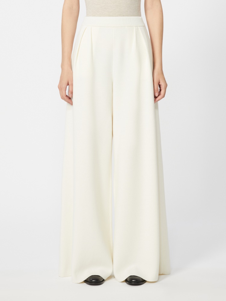 Wide-fit wool trousers - 真丝 - Marina Rinaldi - 2