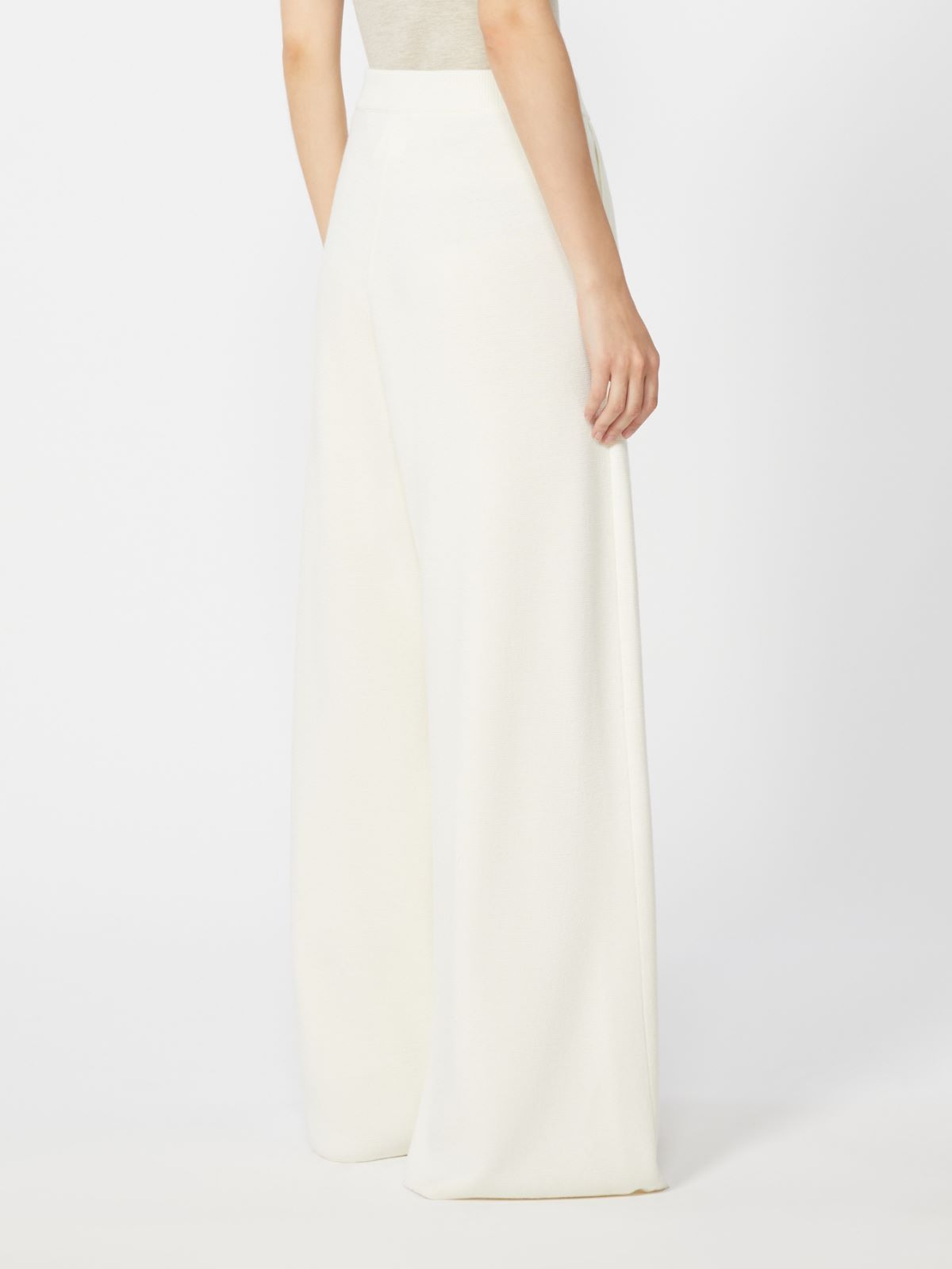 Wide-fit wool trousers - 真丝 - Marina Rinaldi - 3