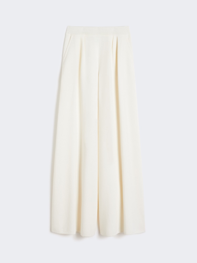 Wide-fit wool trousers - 真丝 - Marina Rinaldi - 6