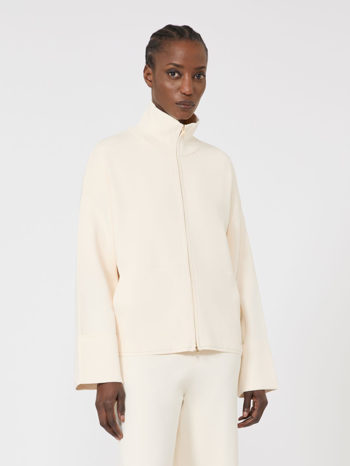 高领针织开衫 - 白色 - Marina Rinaldi - 2