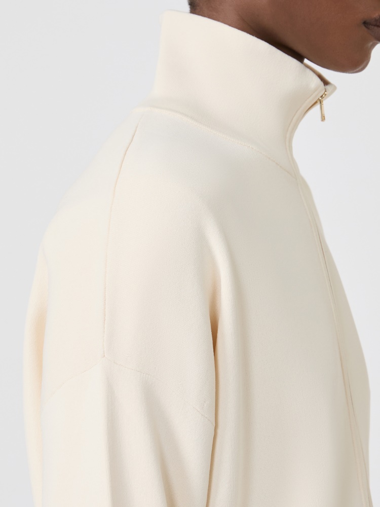 高领针织开衫 - 白色 - Marina Rinaldi - 4