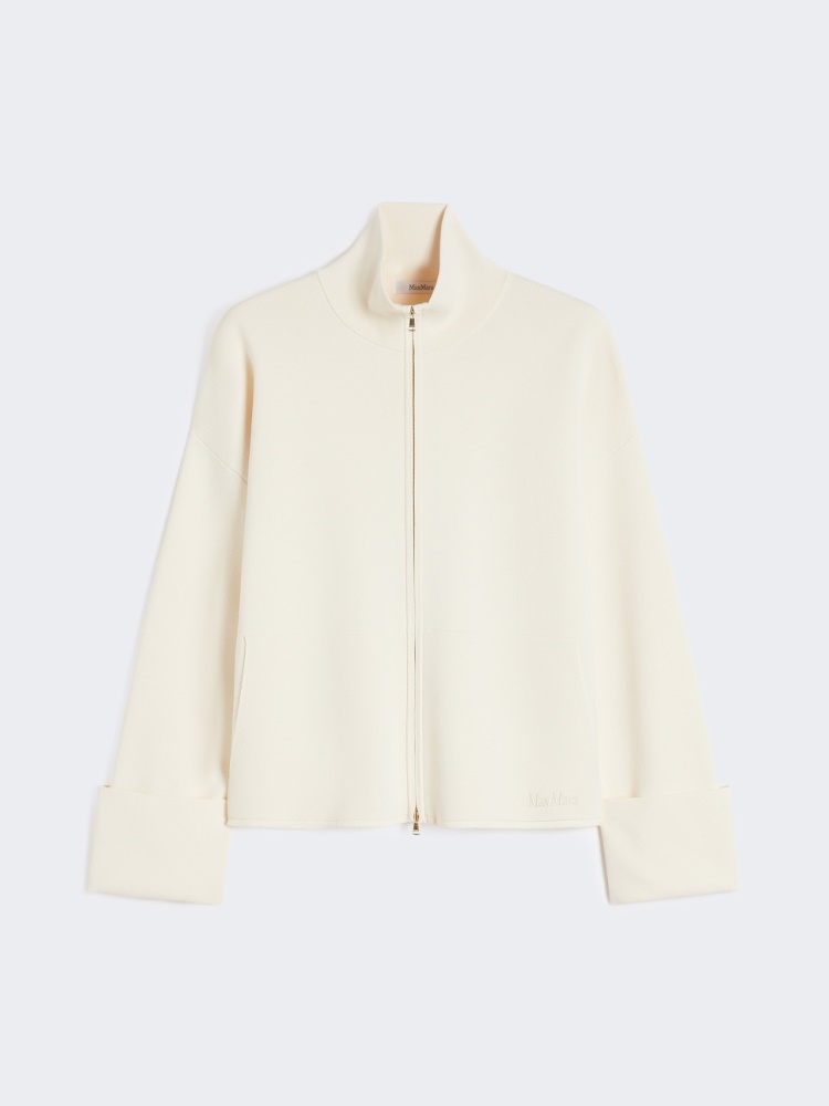 高领针织开衫 - 白色 - Marina Rinaldi - 8