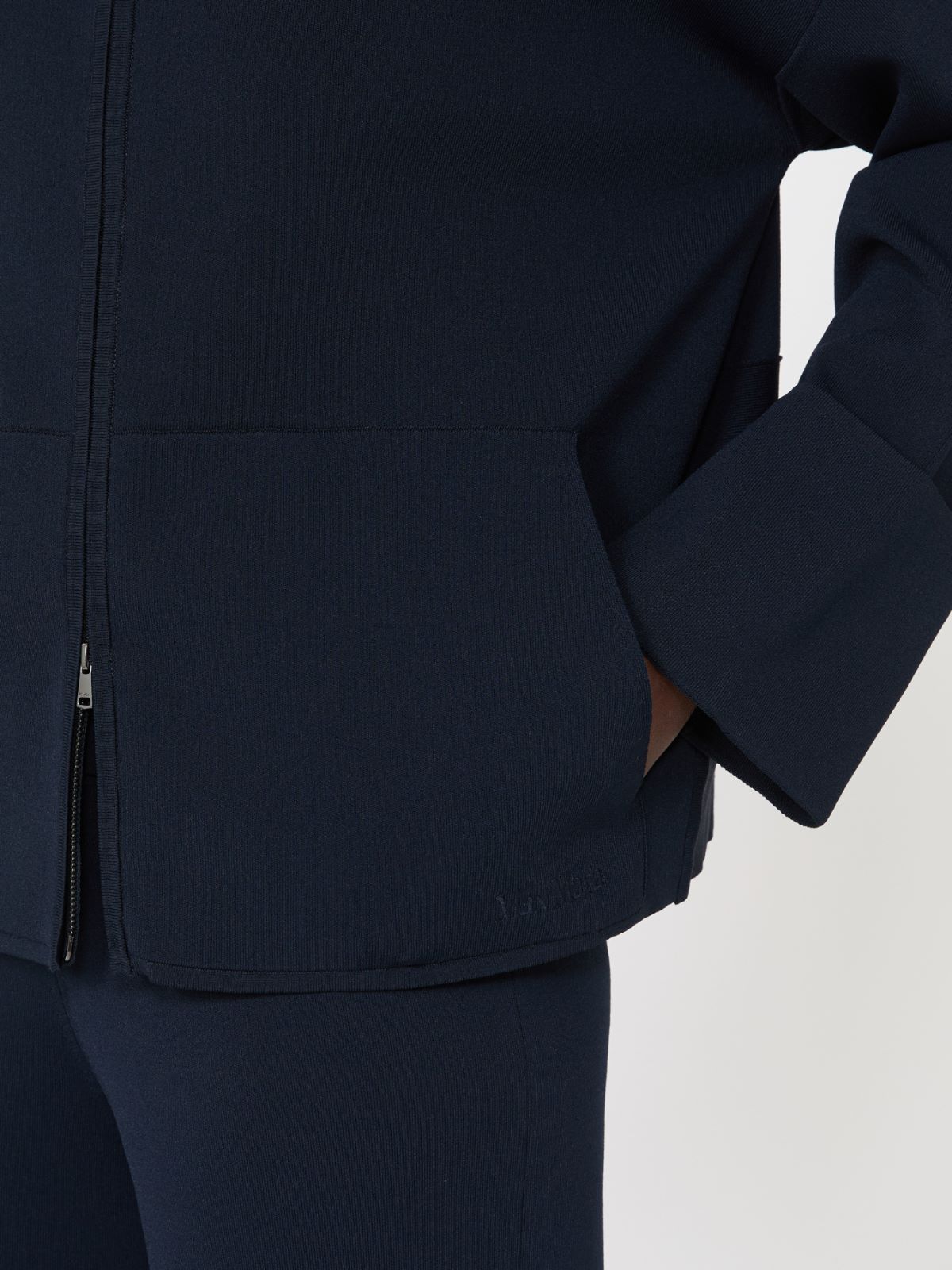 高领针织开衫 - 蓝色 - Marina Rinaldi - 5