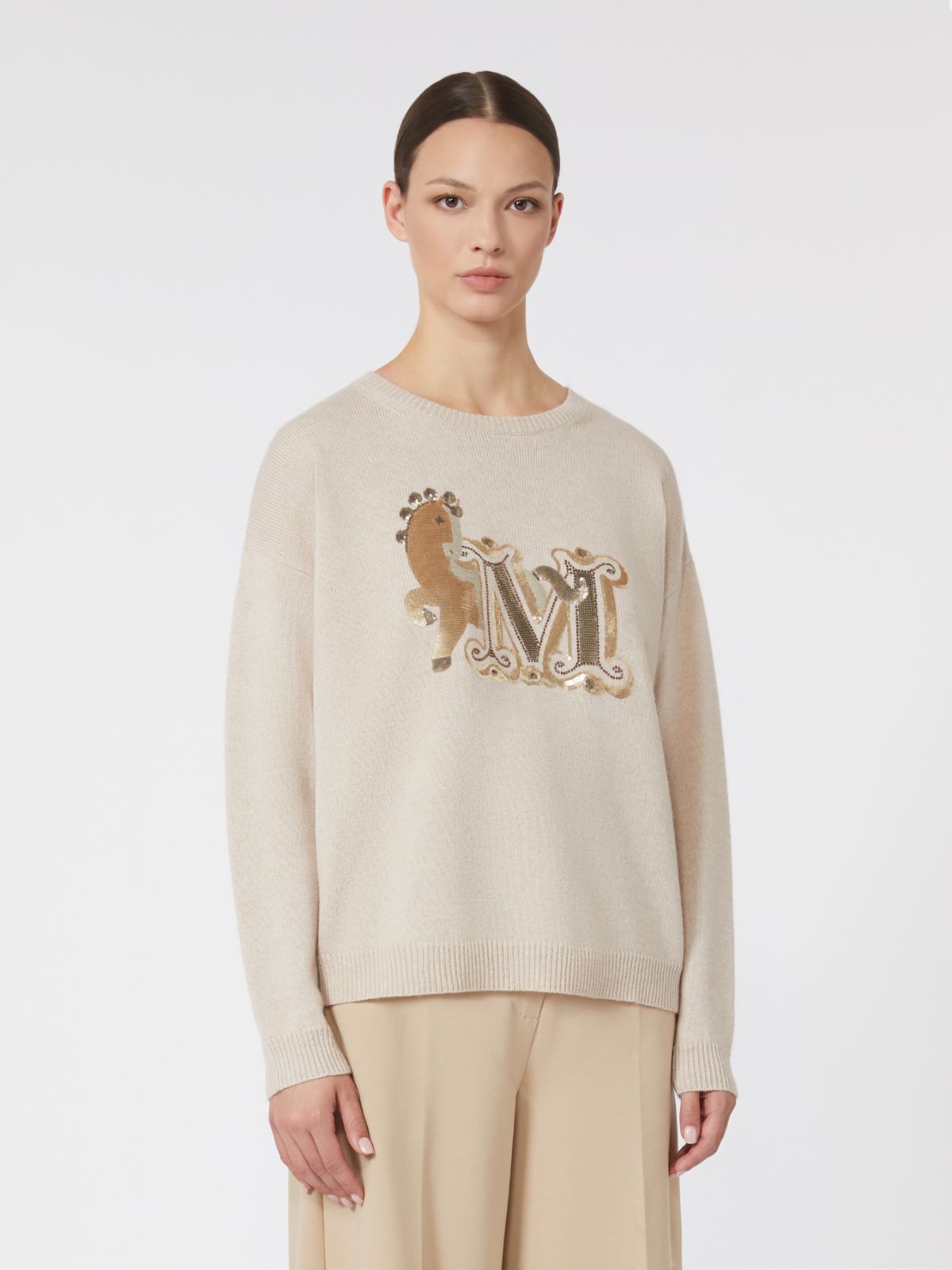 Oversized wool and cashmere sweater - 白色 - Marina Rinaldi - 2