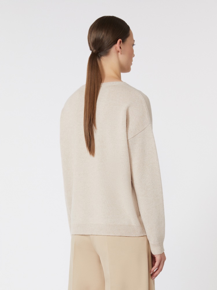 Oversized wool and cashmere sweater - 白色 - Marina Rinaldi - 3