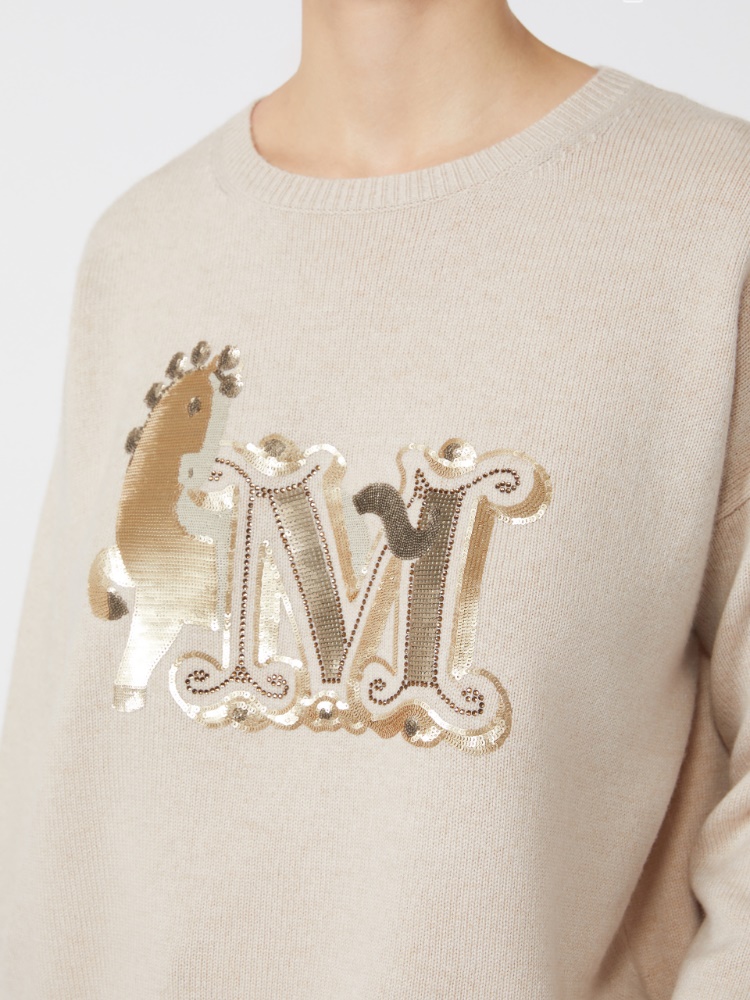 Oversized wool and cashmere sweater - 白色 - Marina Rinaldi - 4