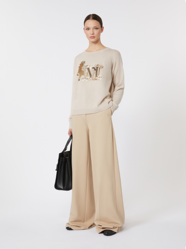 Oversized wool and cashmere sweater - 白色 - Marina Rinaldi