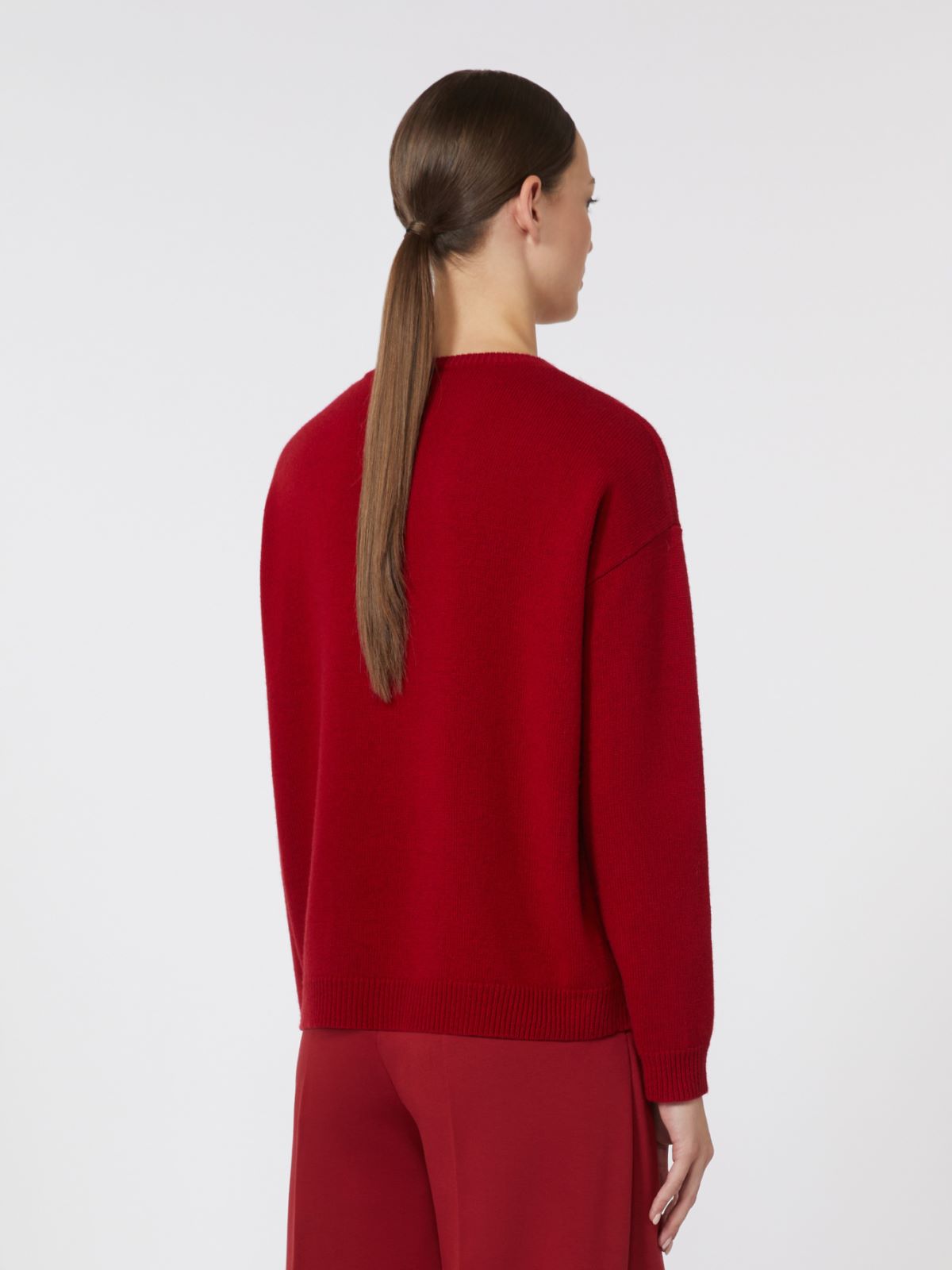 Oversized wool and cashmere sweater - 紅色 - Marina Rinaldi - 3