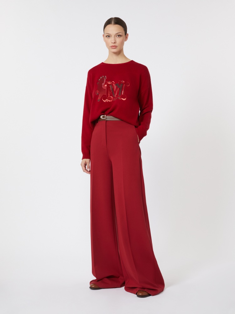 Oversized wool and cashmere sweater - 紅色 - Marina Rinaldi