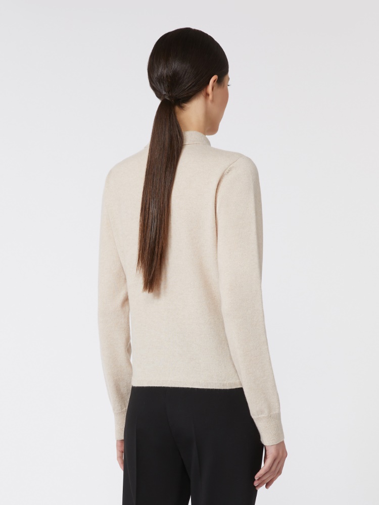 Wool and cashmere slim sweater - 白色 - Marina Rinaldi - 3