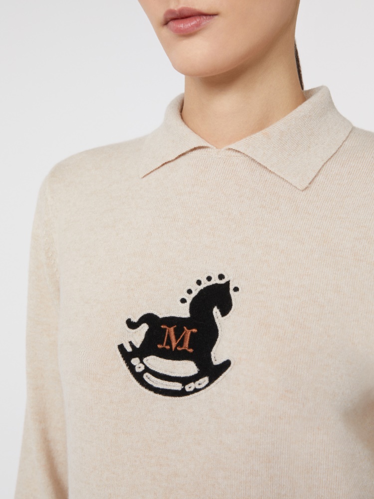 Wool and cashmere slim sweater - 白色 - Marina Rinaldi - 4