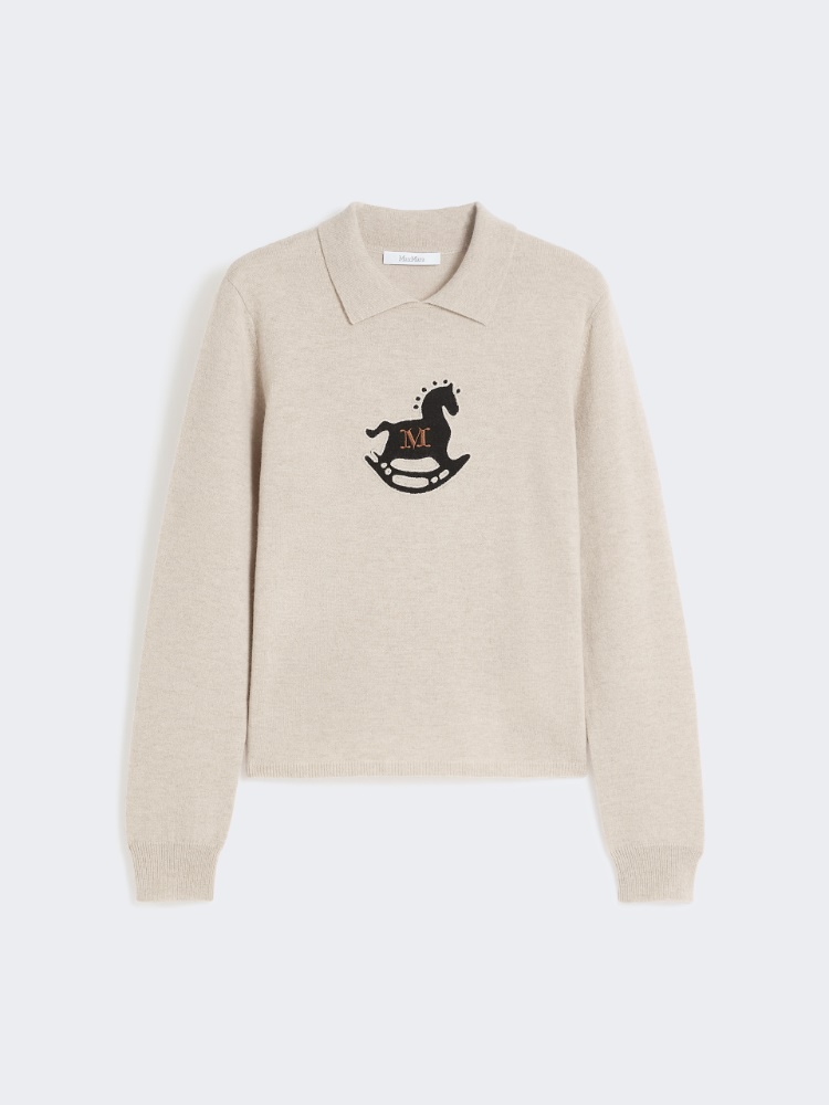 Wool and cashmere slim sweater - 白色 - Marina Rinaldi