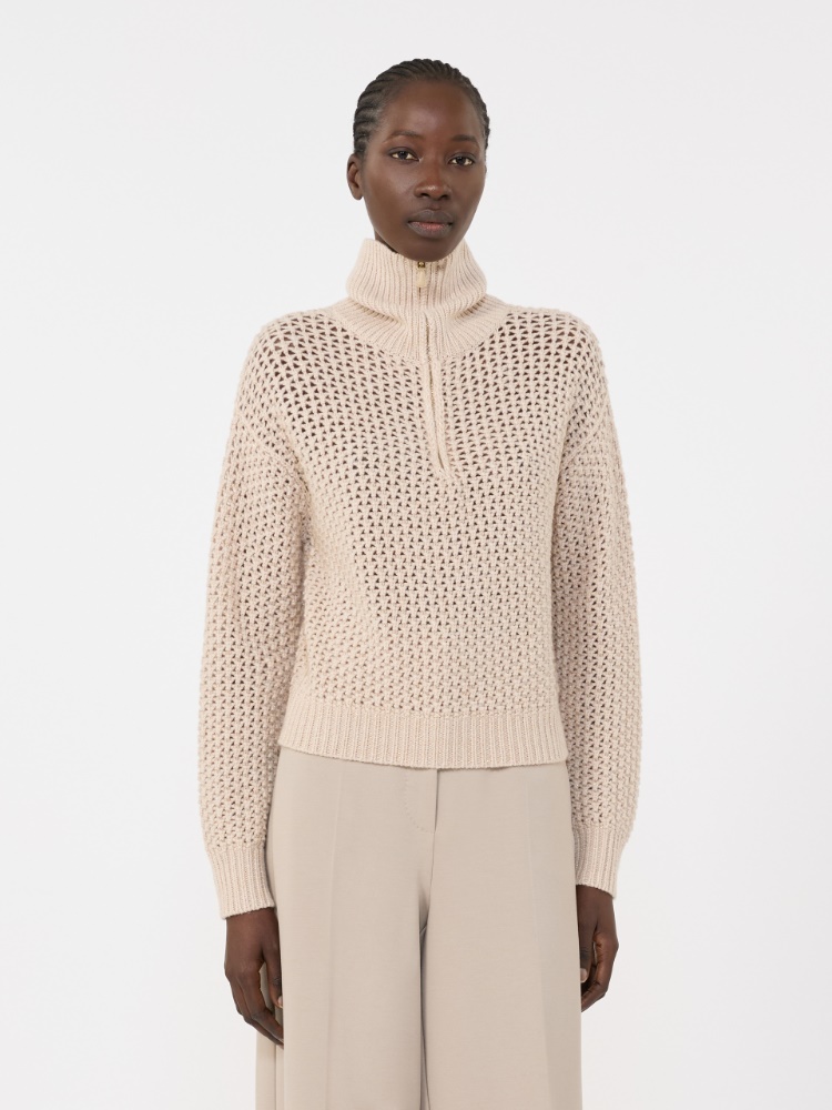 Wool, cashmere and lurex sweater - 白色 - Marina Rinaldi - 2