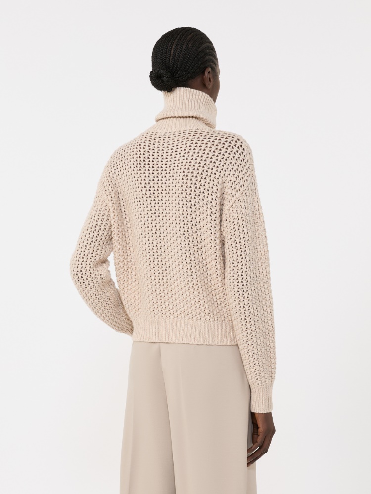 Wool, cashmere and lurex sweater - 白色 - Marina Rinaldi - 3