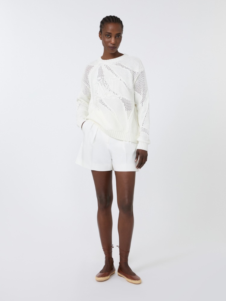 Embroidered cotton sweater - 白色 - Marina Rinaldi - 2