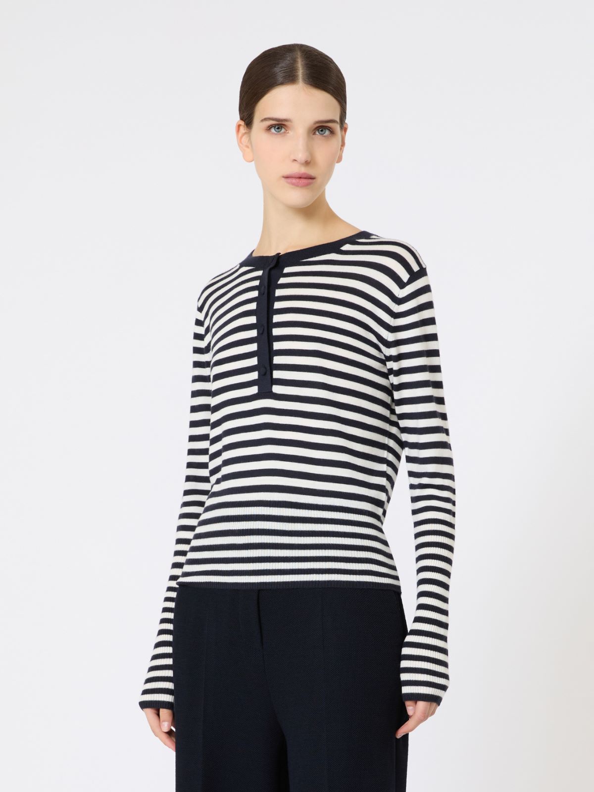 Slim-fit cashmere sweater - 白色 - Marina Rinaldi - 2