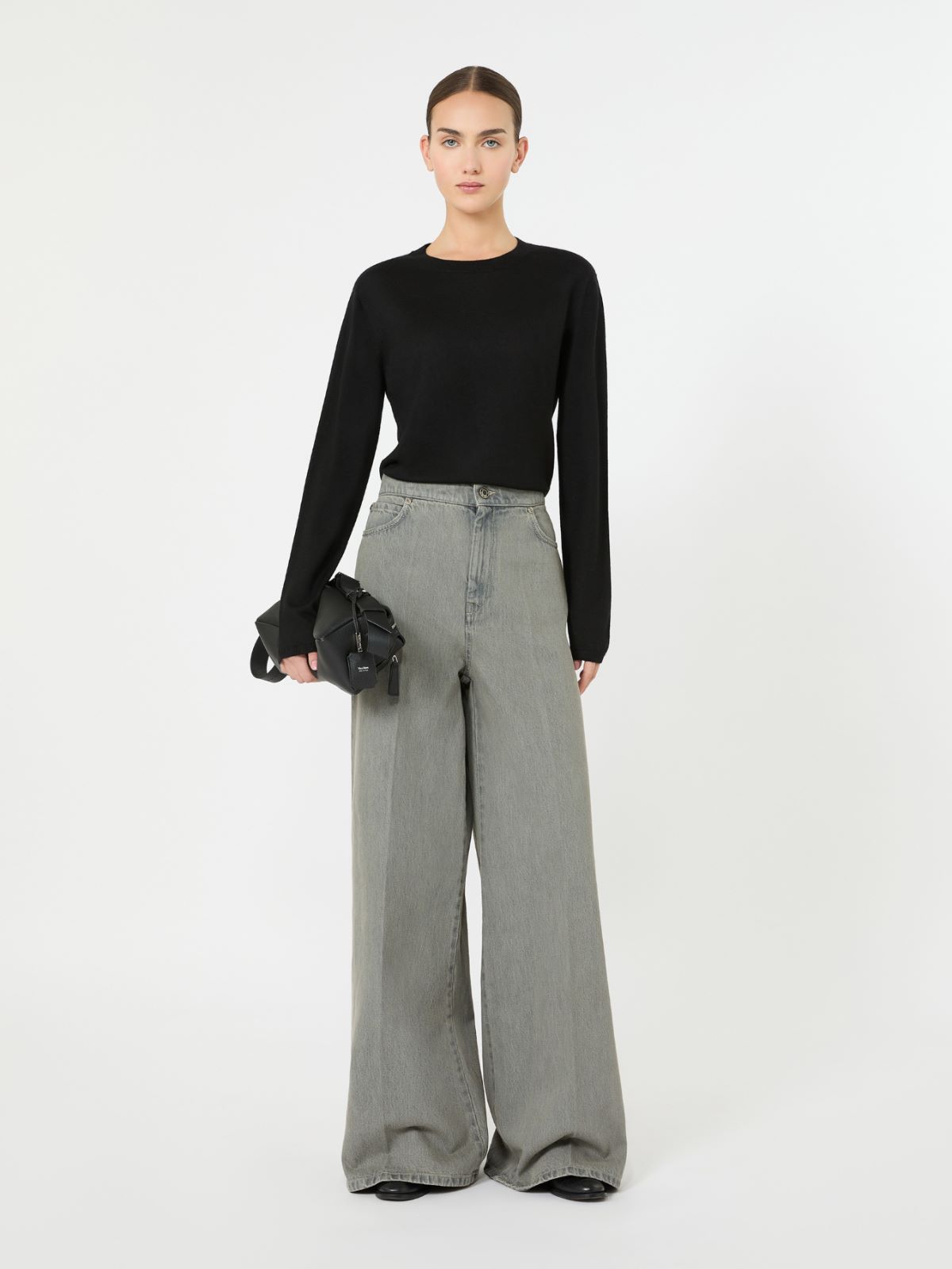 羊绒针织毛衣 - 黑色 - Marina Rinaldi