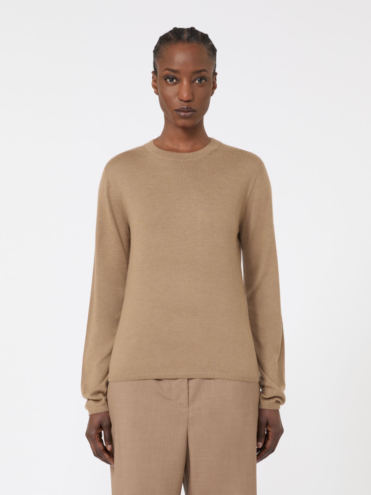 羊绒针织毛衣 - 浅棕色 - Marina Rinaldi - 2