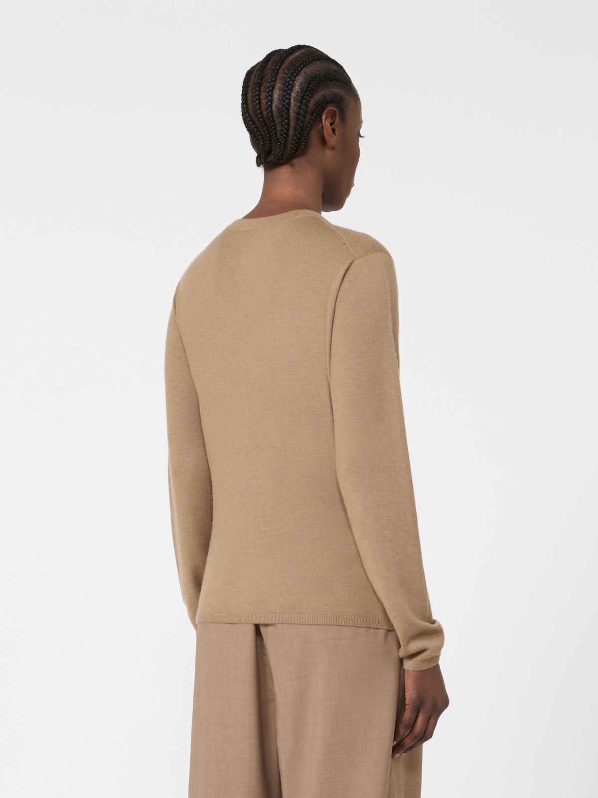 羊绒针织毛衣 - 浅棕色 - Marina Rinaldi - 3