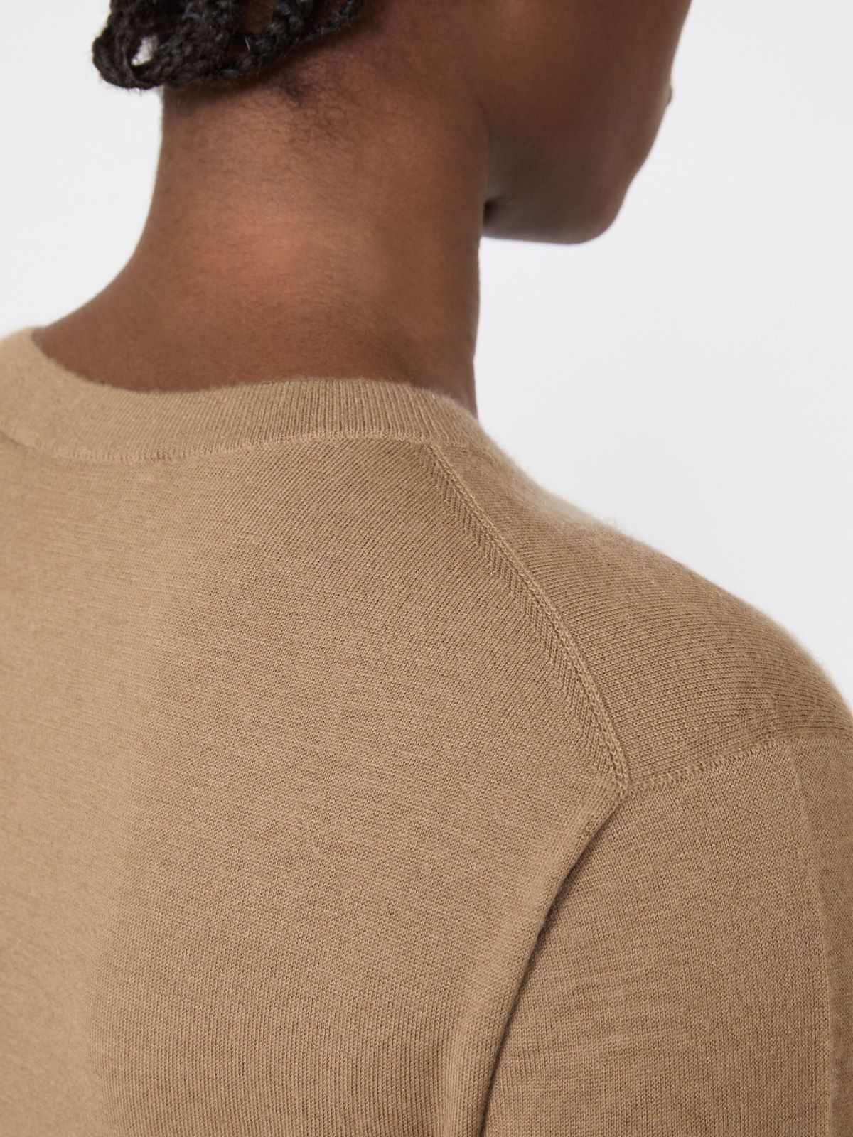 羊绒针织毛衣 - 浅棕色 - Marina Rinaldi - 4