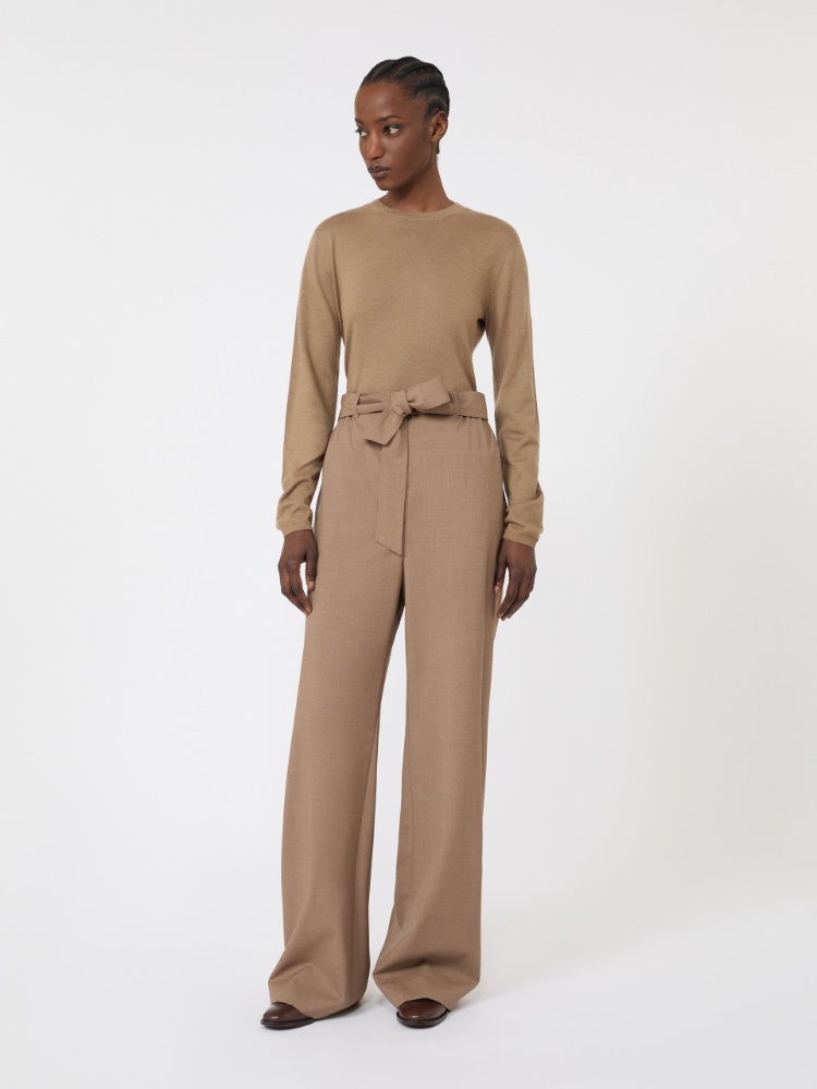 羊绒针织毛衣 - 浅棕色 - Marina Rinaldi - 2