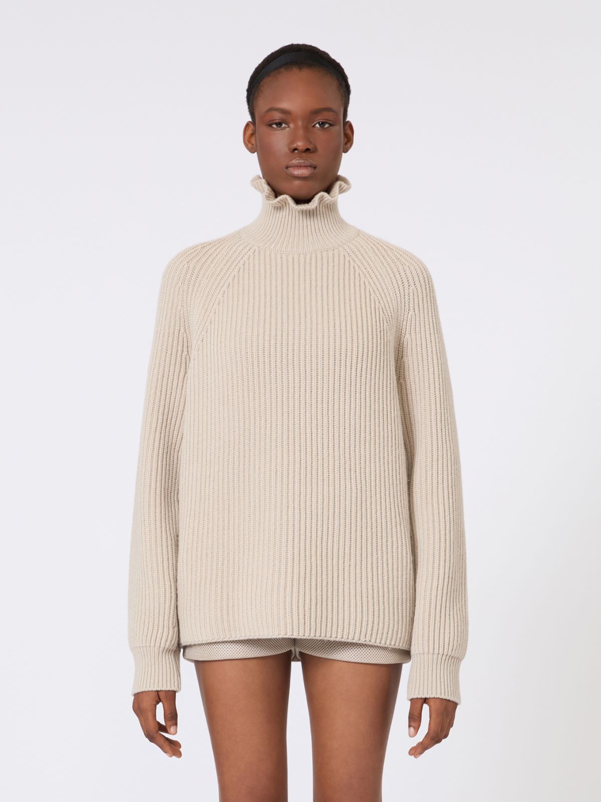 Cotton cordonnet oversized jumper - 米色 - Marina Rinaldi - 2