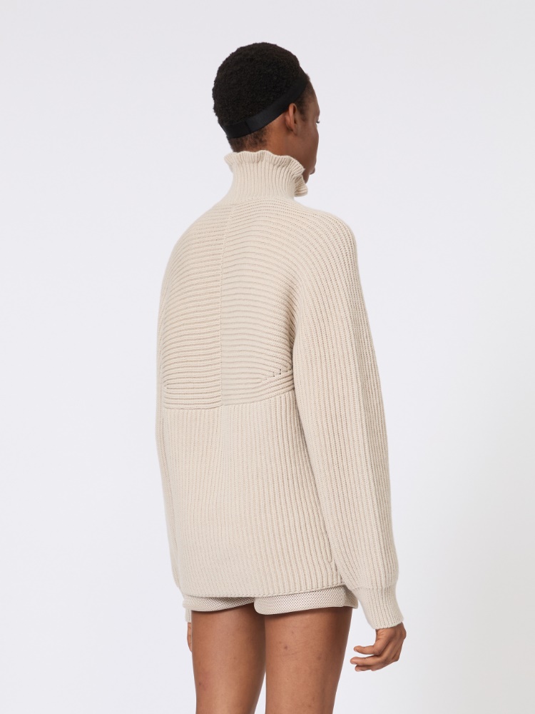 Cotton cordonnet oversized jumper - 米色 - Marina Rinaldi - 3
