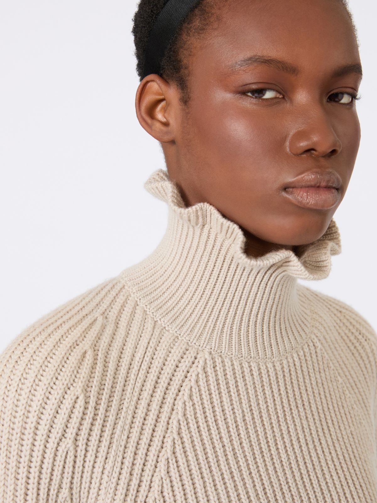 Cotton cordonnet oversized jumper - 米色 - Marina Rinaldi - 4