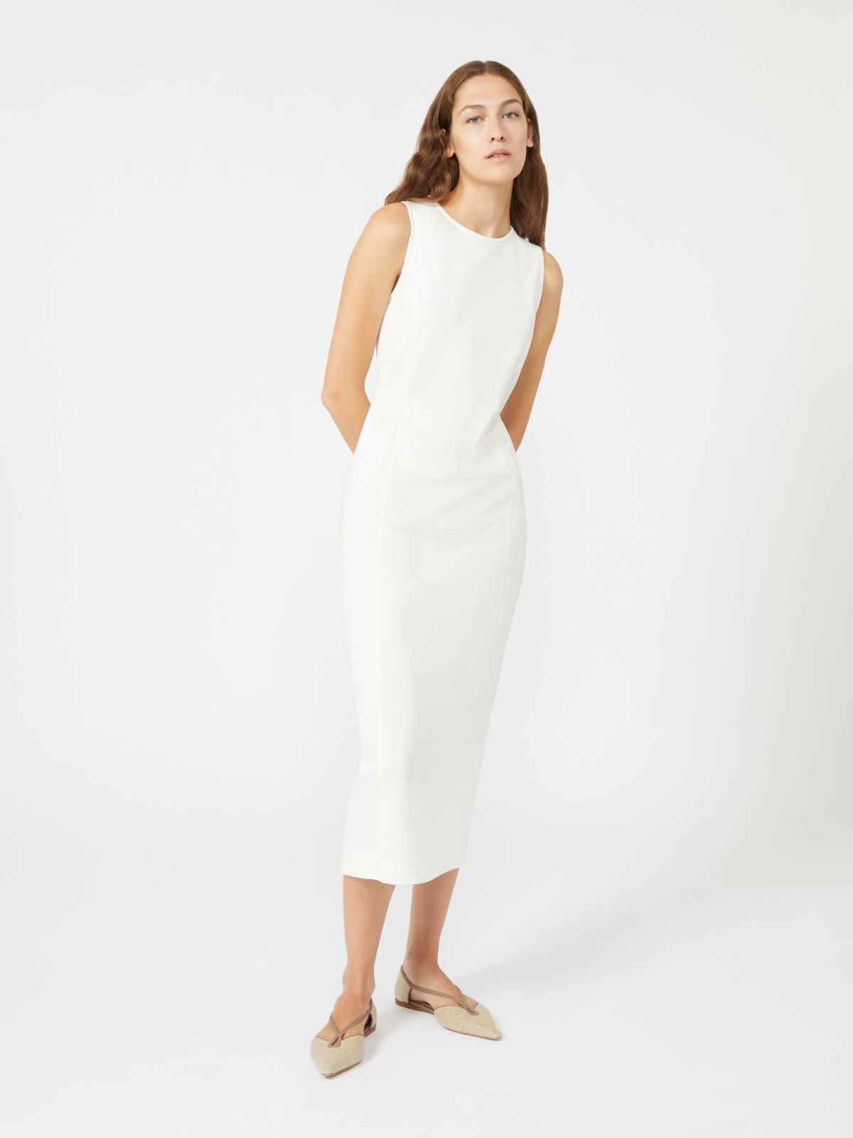 Viscose jersey dress - 白色 - Marina Rinaldi - 2