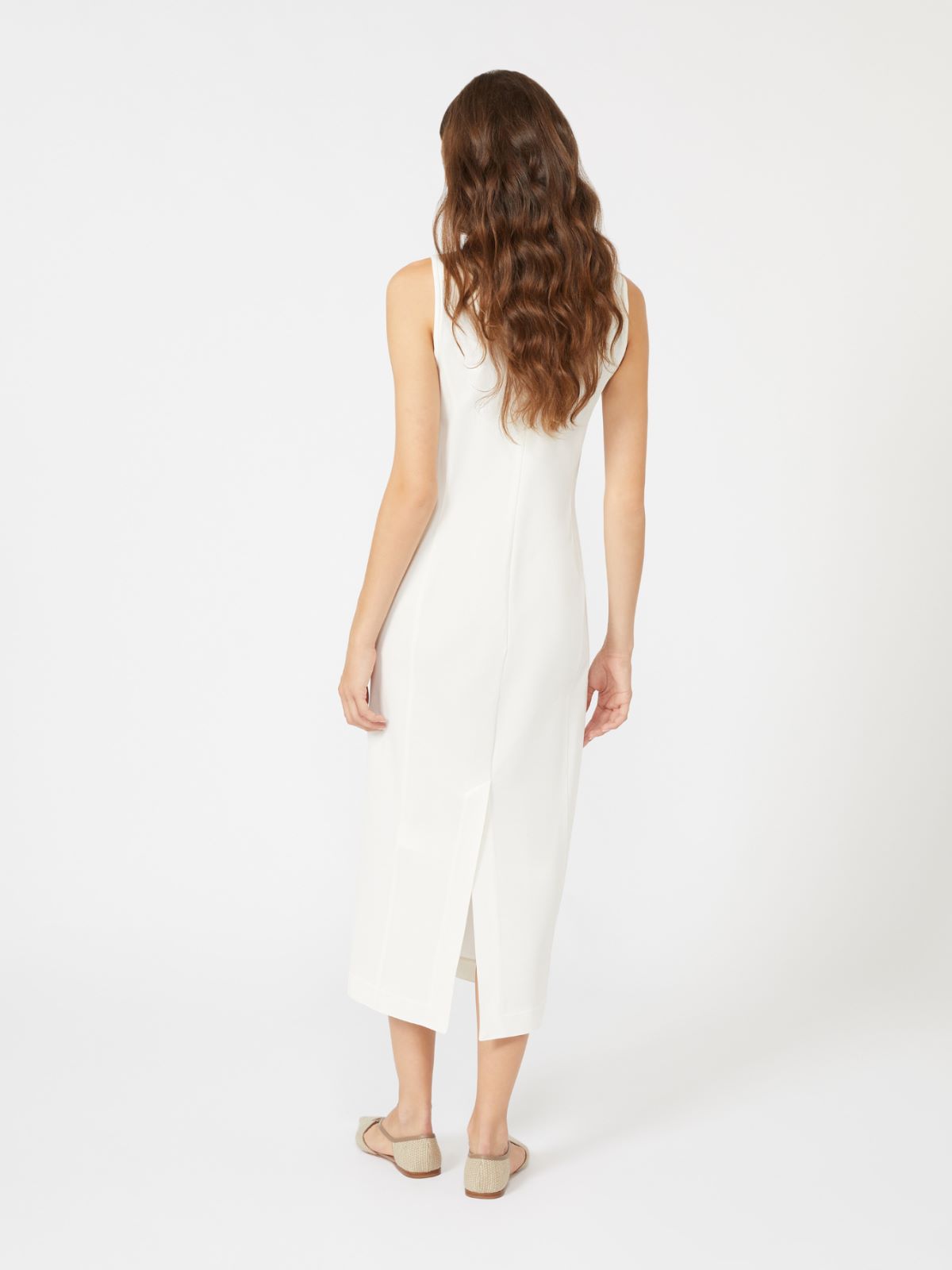 Viscose jersey dress - 白色 - Marina Rinaldi - 3