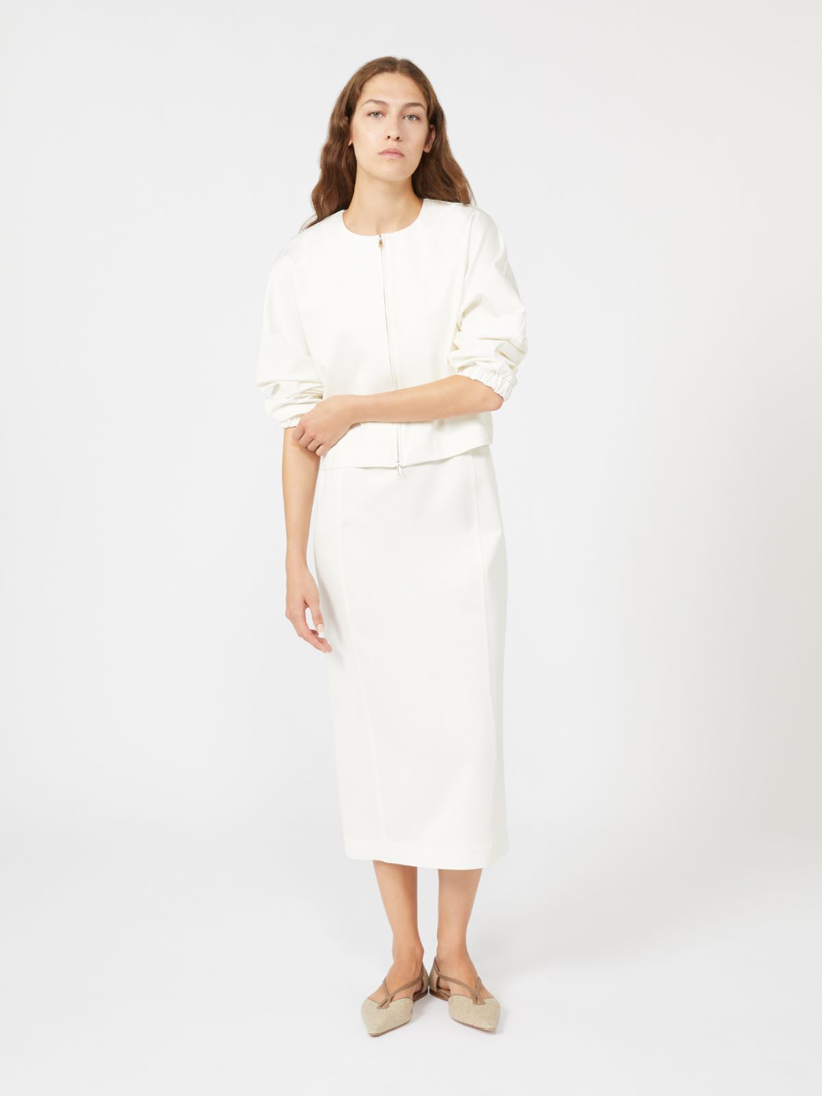Viscose jersey dress - 白色 - Marina Rinaldi