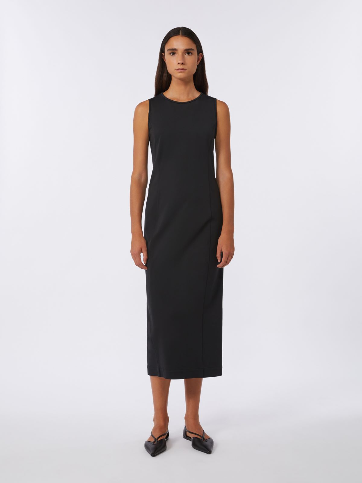 Viscose jersey dress - 黑色 - Marina Rinaldi - 2