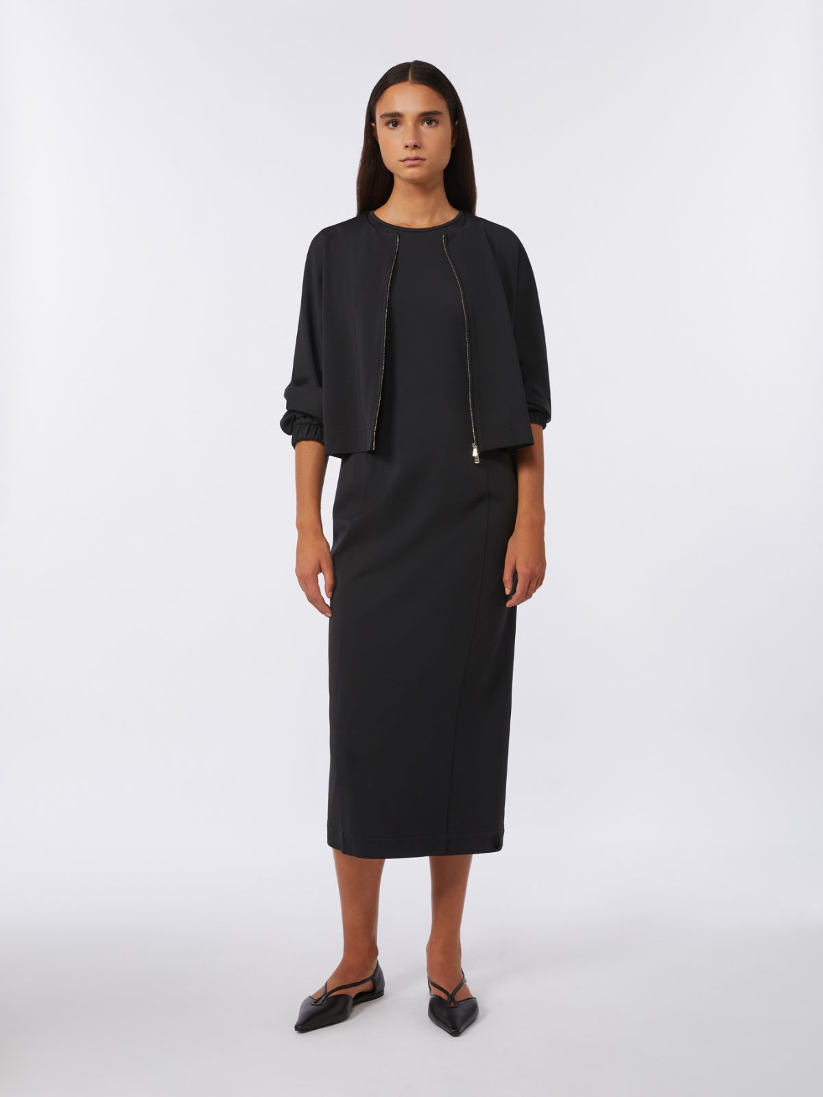 Viscose jersey dress - 黑色 - Marina Rinaldi