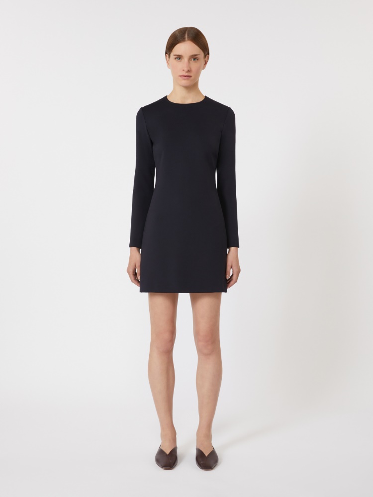 针织修身短款连衣裙 - 蓝色 - Marina Rinaldi - 2