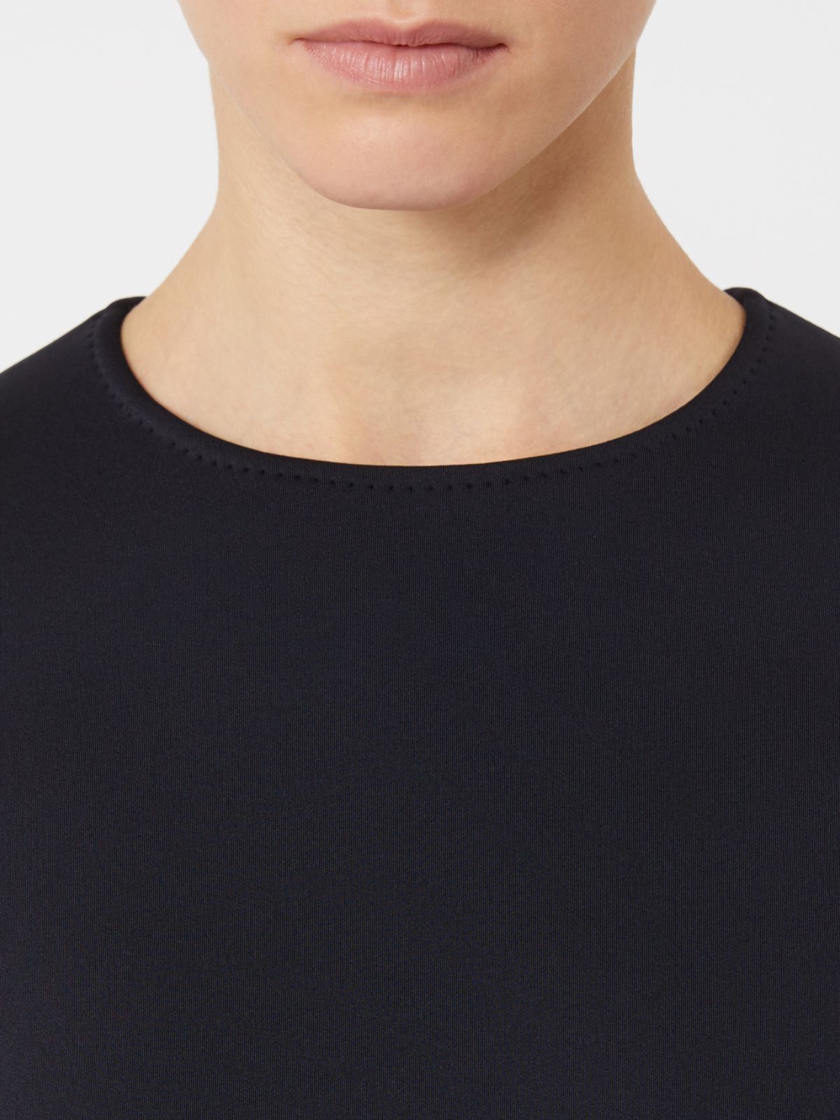 针织修身短款连衣裙 - 蓝色 - Marina Rinaldi - 4