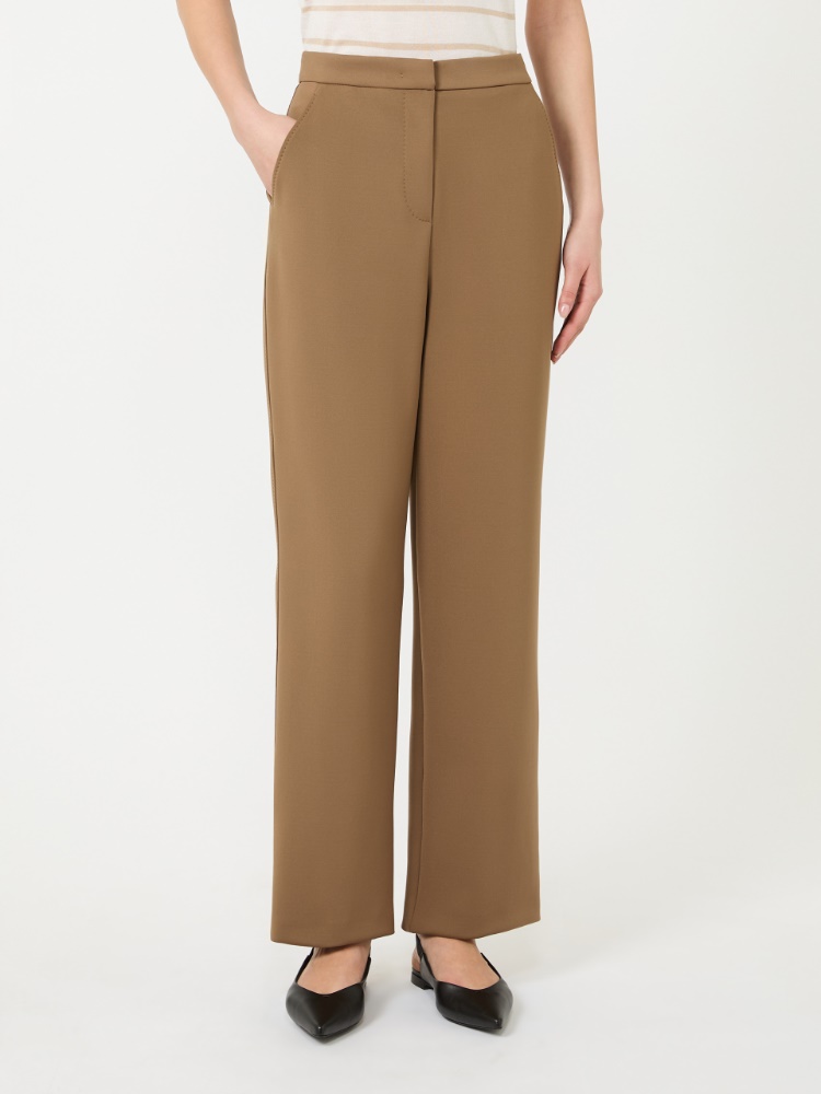 Neoprene trousers - 褐色 - Marina Rinaldi - 2