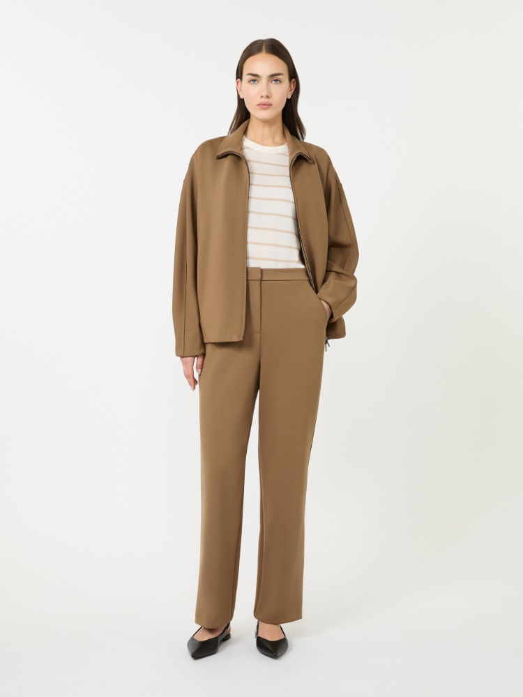 Neoprene trousers - 褐色 - Marina Rinaldi - 2