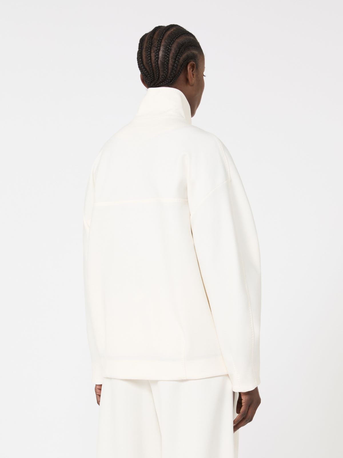 针织高领夹克 - 白色 - Marina Rinaldi - 3