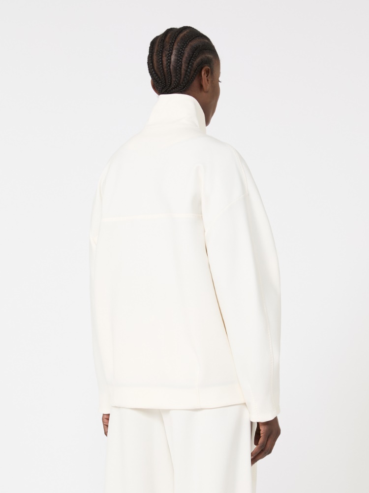 针织高领夹克 - 白色 - Marina Rinaldi - 3