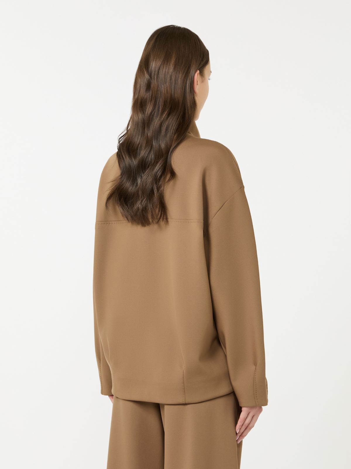 针织高领夹克 - 褐色 - Marina Rinaldi - 3