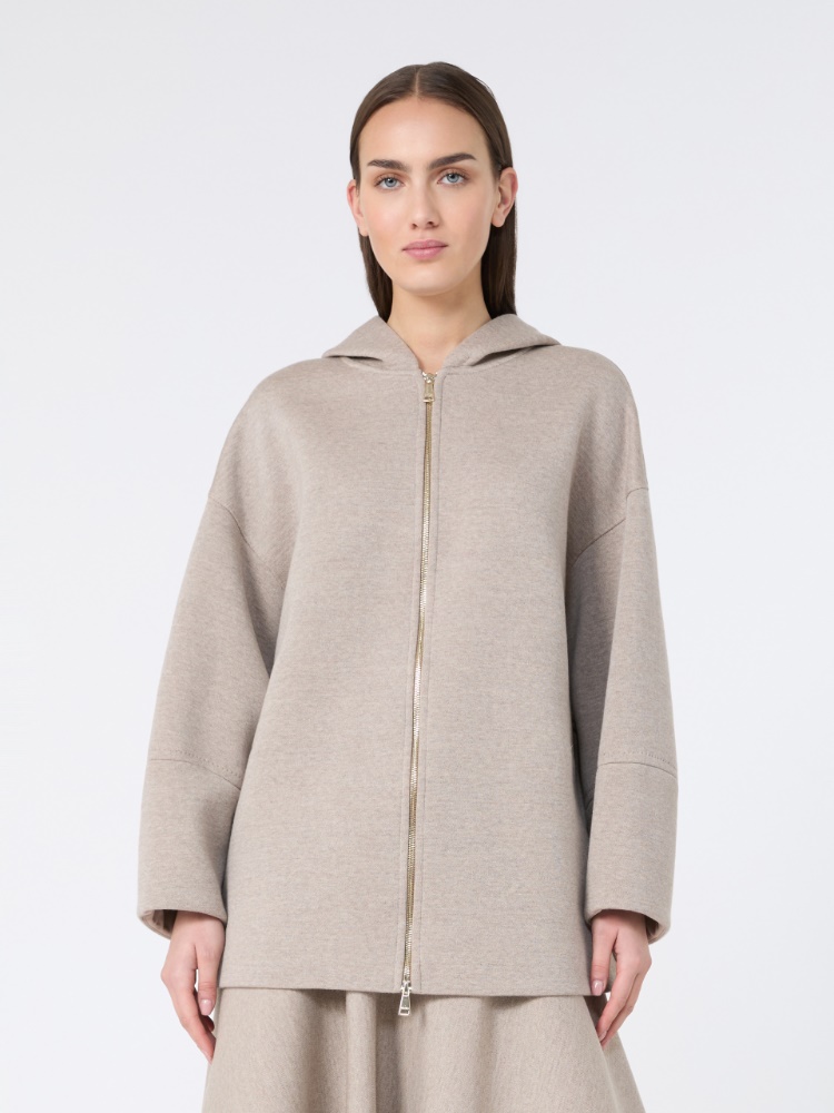 Oversized wool jersey sweatshirt - 米色 - Marina Rinaldi - 2