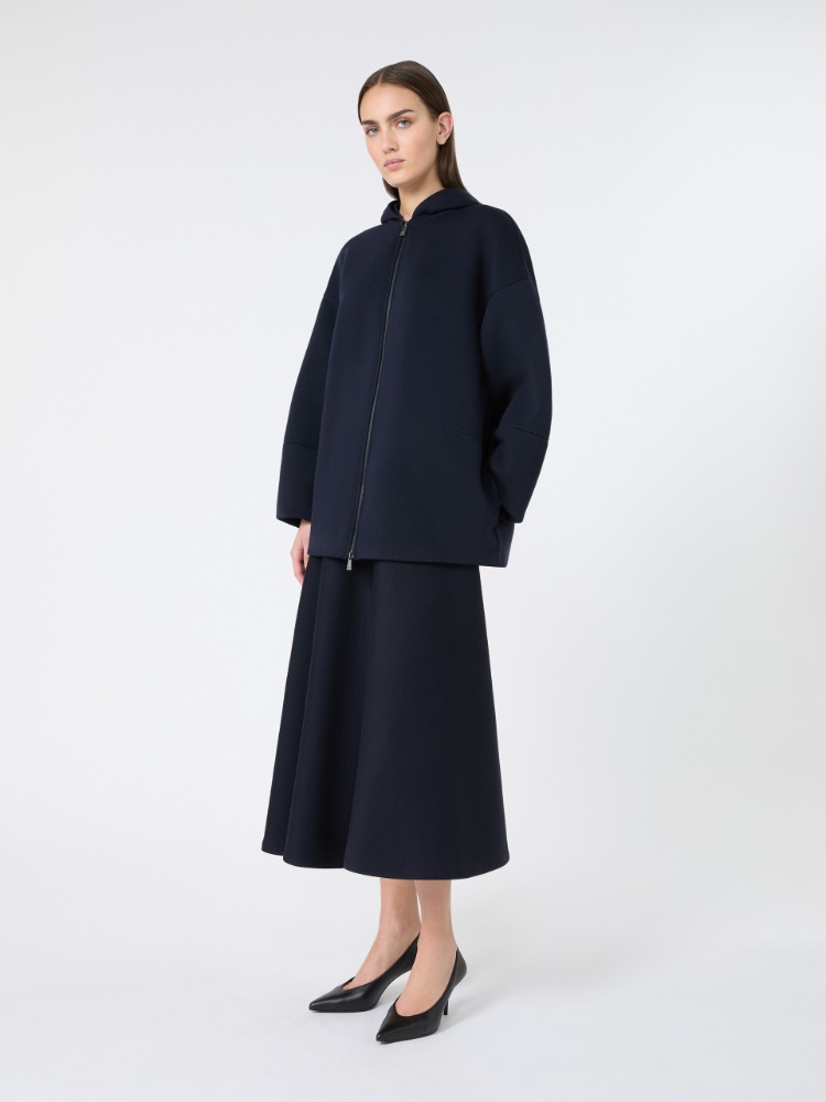 Oversized wool jersey sweatshirt - 蓝色 - Marina Rinaldi - 2