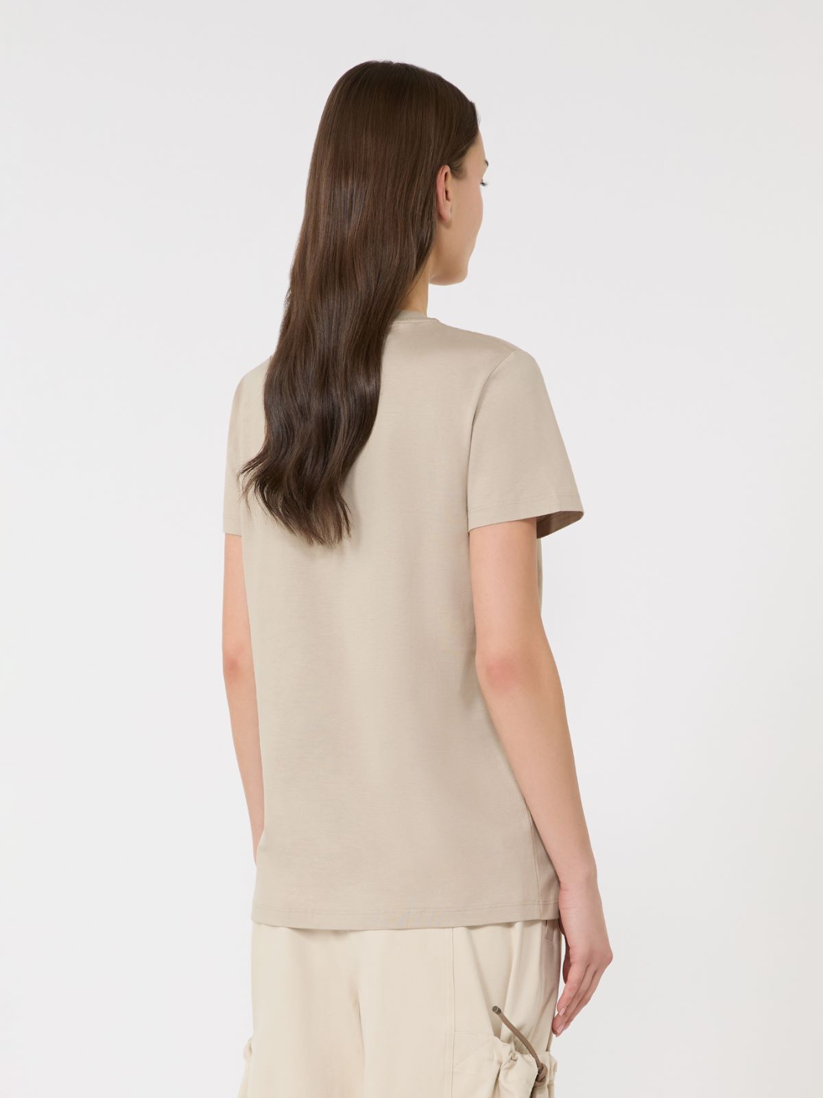 Jersey logo T-shirt - 米色 - Marina Rinaldi - 3