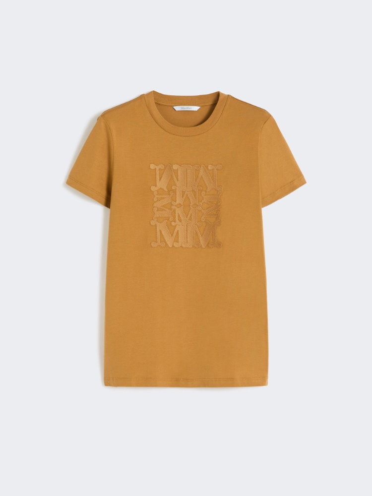 Jersey logo T-shirt - 褐色 - Marina Rinaldi