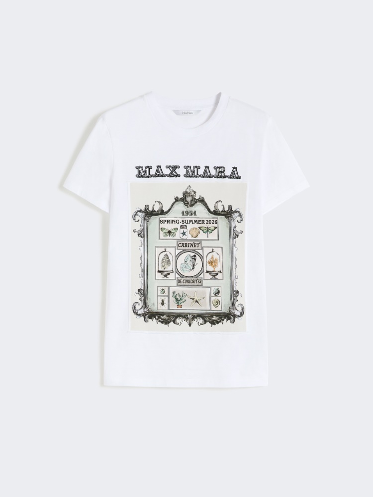 棉质直筒短袖T恤 - 白色 - Marina Rinaldi - 5